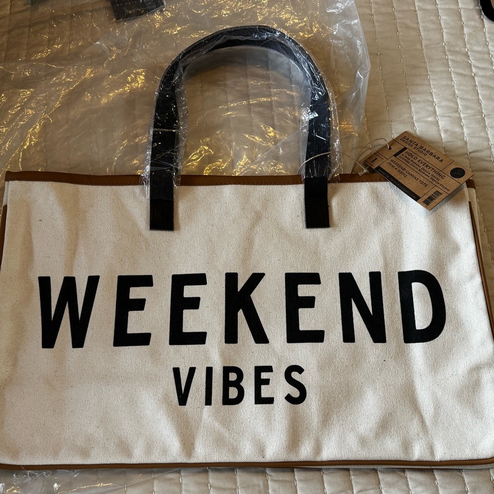 Weekend Vibes Canvas Tote Bag